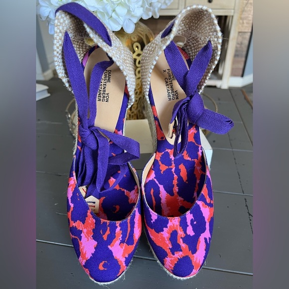 DIANE VON FURSTENBERG x CASTAÑER Women's Pink Espadrilles Size 40 NWOT - Picture 5 of 10